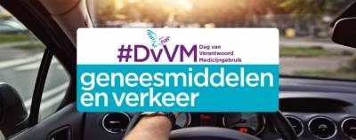 banner dag van verantwoord medicijngebruik verkeersveiligheid