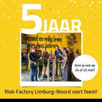 Afbeelding uitnodiging 5-jarig jubileum Risk Factory