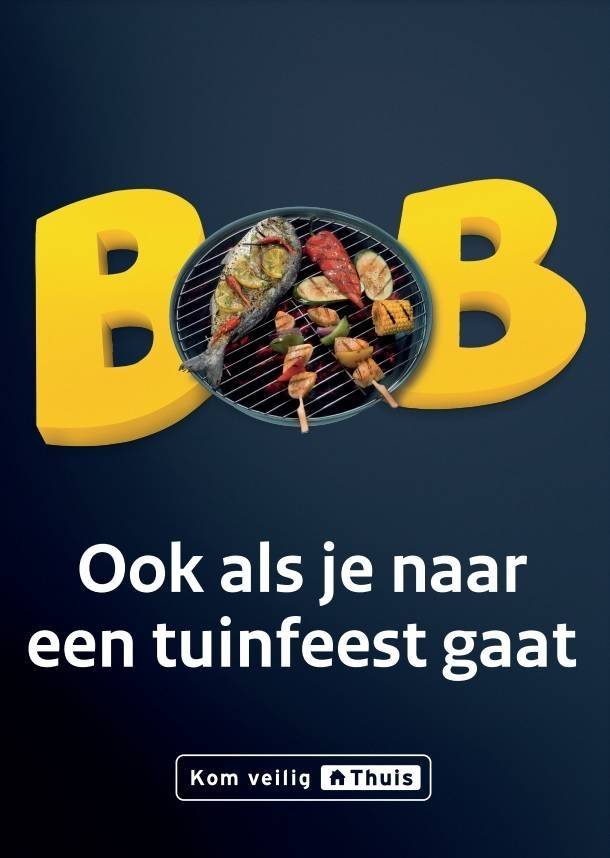 Bobcampagnebeeld in de zomer tuinfeest