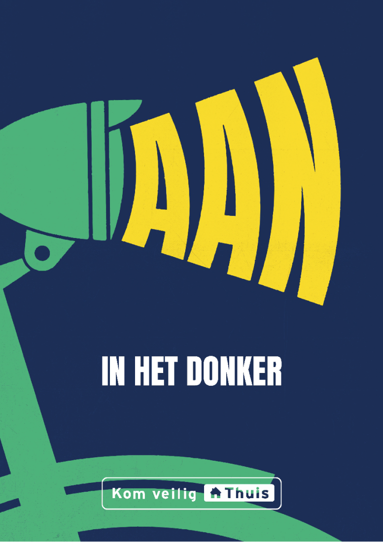 Verkeersveiligheidscampagne poster Aan in het donker